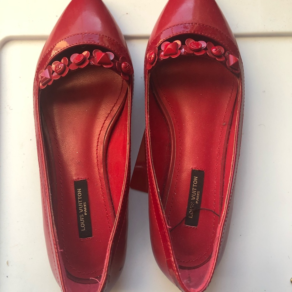 Louis Vuitton Red Flats